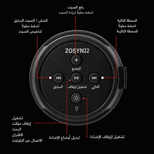 مكبر صوت لاسلكي محمول فائق الجهير