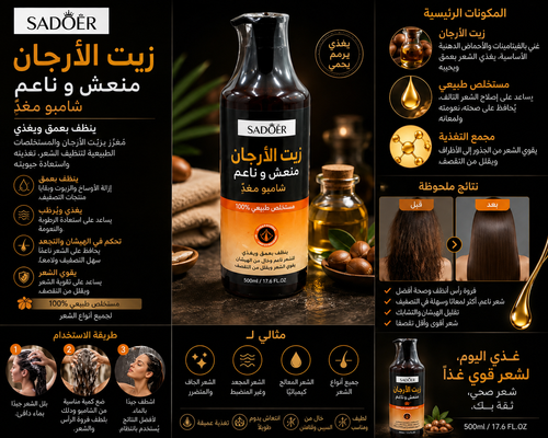 شامبو زيت الأرغان المنعش والمنعّم